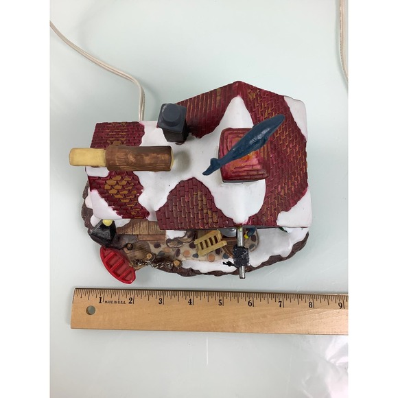 VTG Santa’s workbench collection Boat Shop Towne Series porcelain village * - Picture 8 of 12